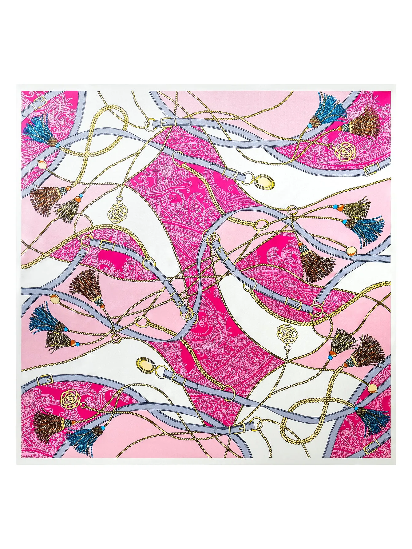 100% Mulberry Silk Printed Square Shawl Scarf 88*88cm