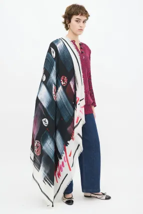 2023 Cashmere Tweed Printed Scarf