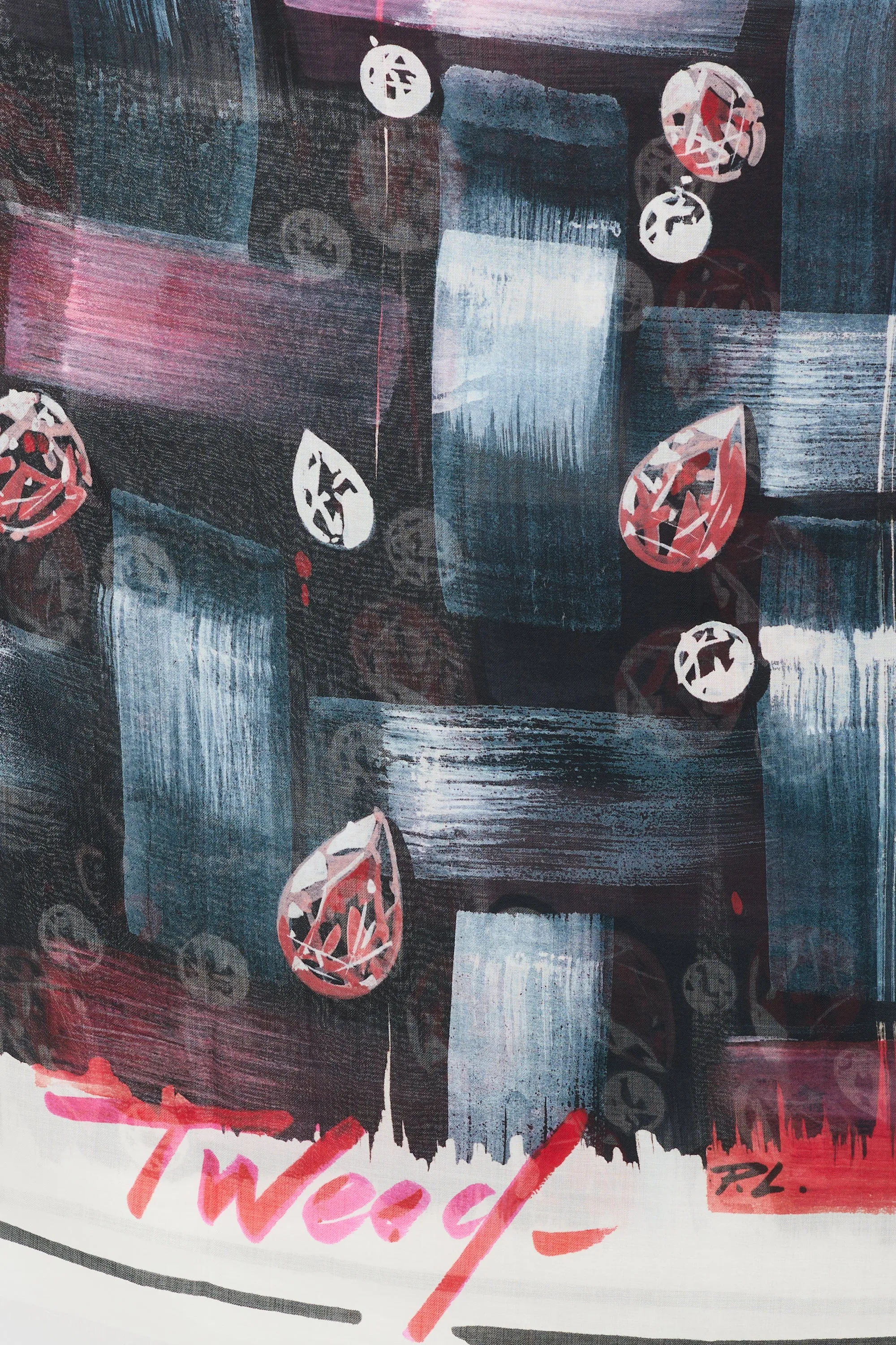 2023 Cashmere Tweed Printed Scarf