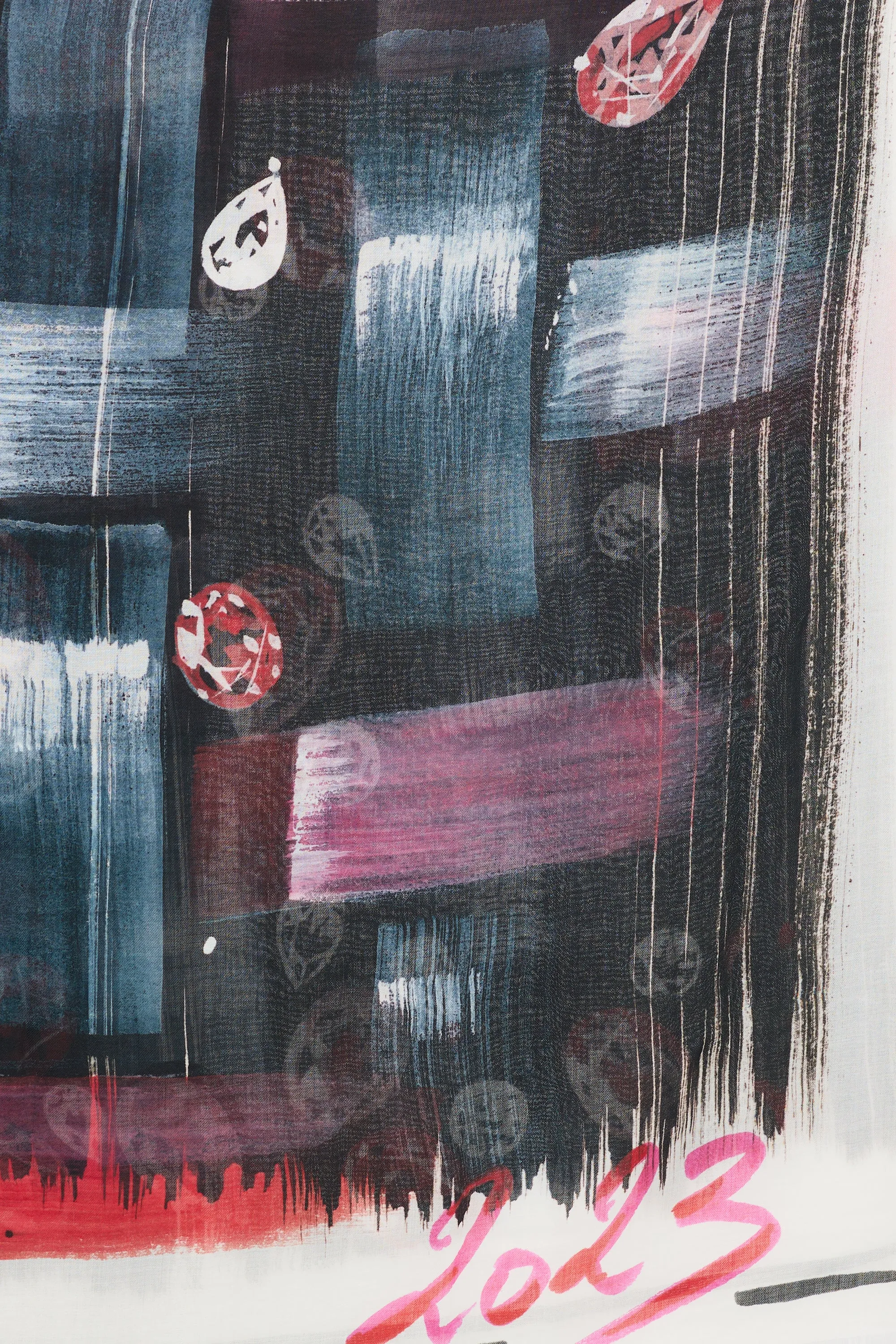 2023 Cashmere Tweed Printed Scarf