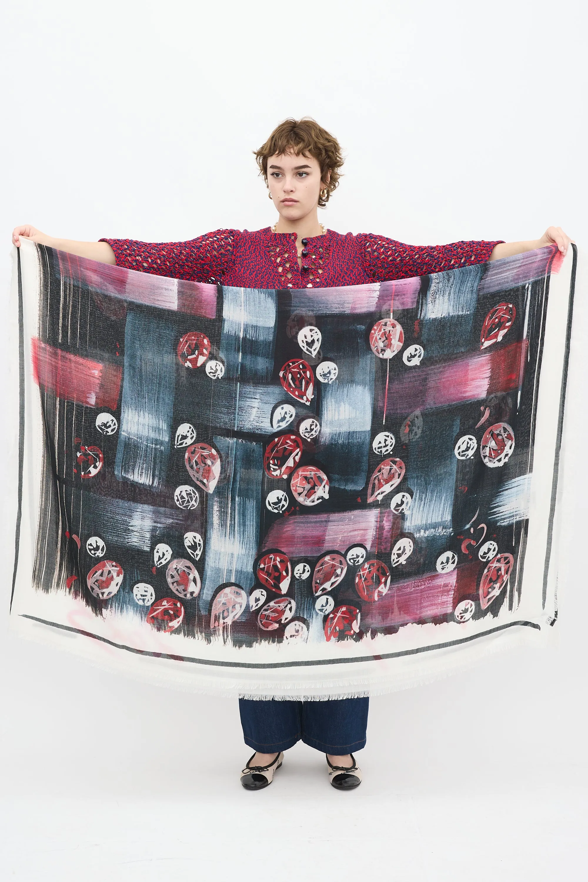 2023 Cashmere Tweed Printed Scarf