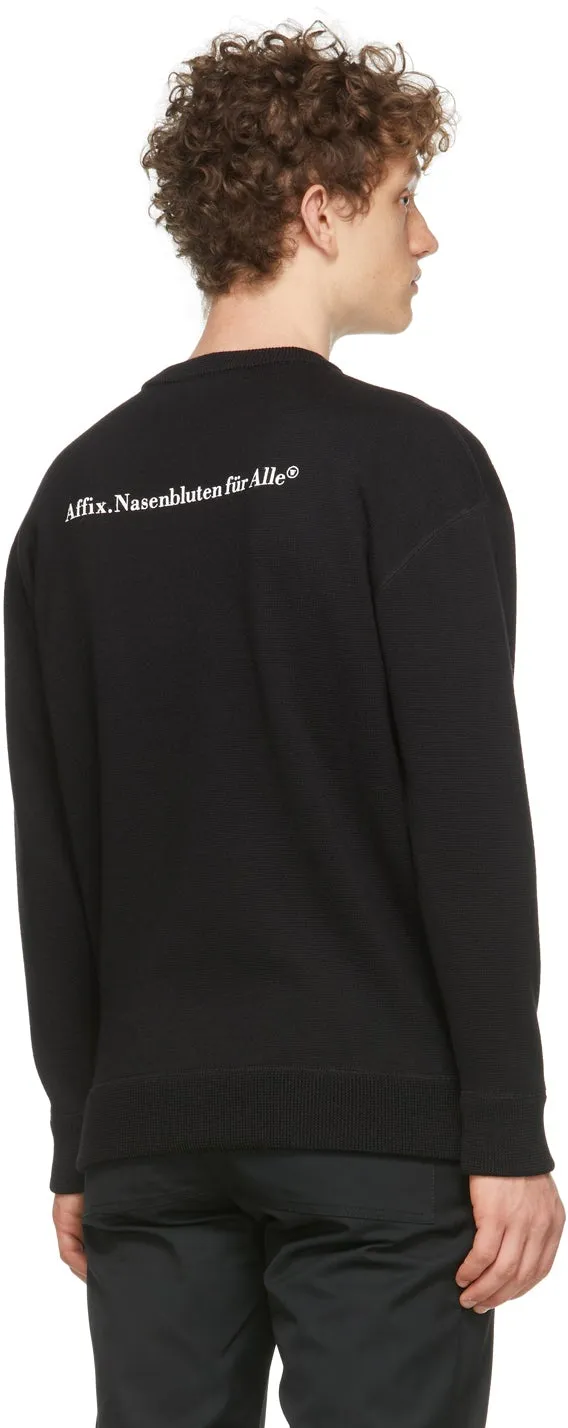 Affix Black Merino Nasenbluten Sweater