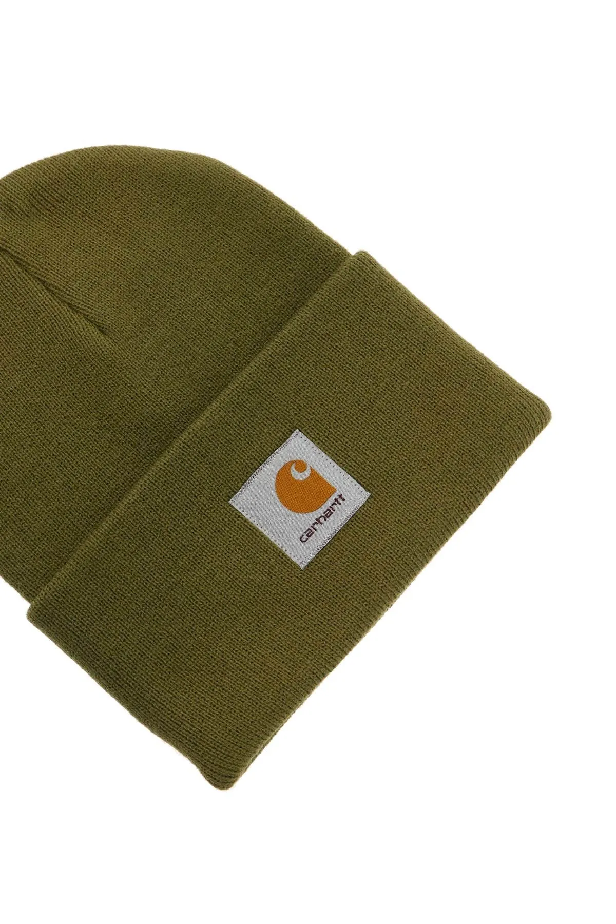 beanie hat with logo patch