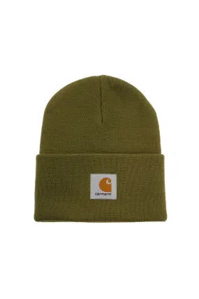 beanie hat with logo patch