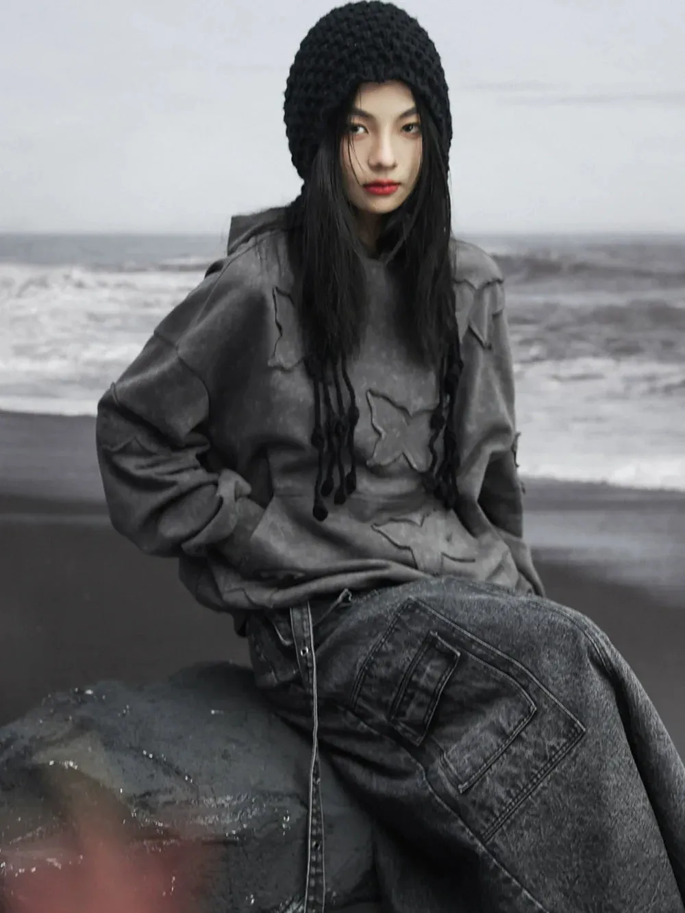 Butterfly Hooded Loose Mode Hoodie