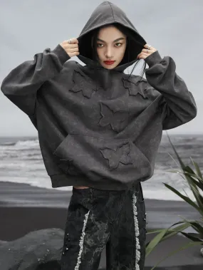 Butterfly Hooded Loose Mode Hoodie