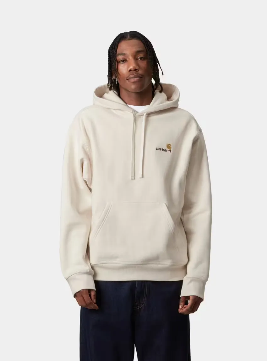 Carhartt Wip Hooded American Script Sweatshirt Natural (cream) oversized