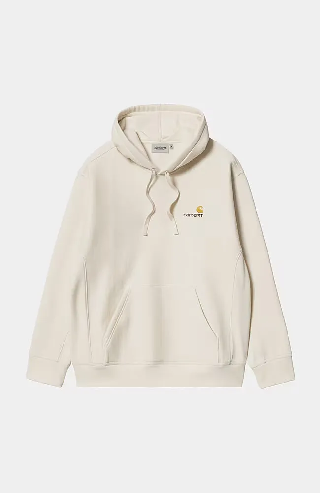 Carhartt Wip Hooded American Script Sweatshirt Natural (cream) oversized