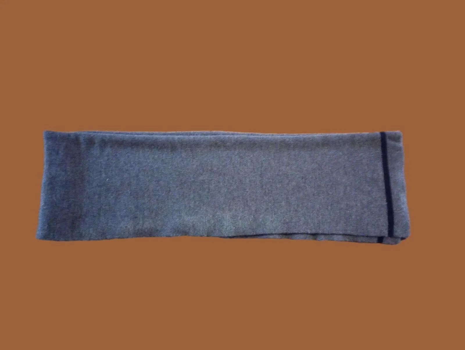 GENUINE MILITARY ARMY GREY WOOL SCARF BLUE STRIPE ORIGINAL BUNDESWEHR SCARVES