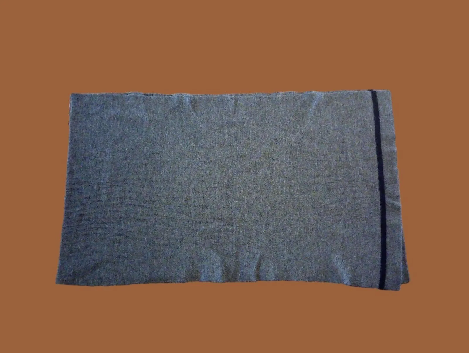 GENUINE MILITARY ARMY GREY WOOL SCARF BLUE STRIPE ORIGINAL BUNDESWEHR SCARVES