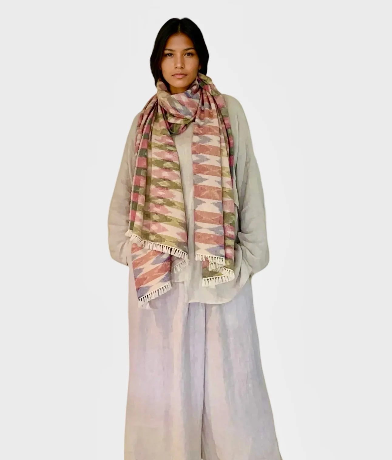IKAT WRAP  RED GREEN BLUE