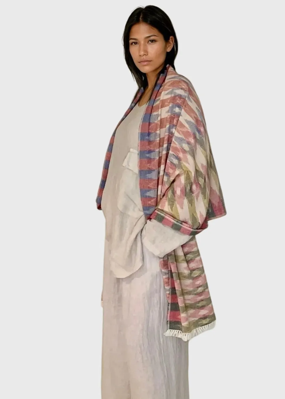 IKAT WRAP  RED GREEN BLUE
