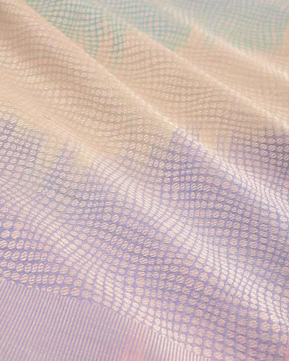 Multi-color Metallic Python Stripes Brocade Handwoven Silk Wool Scarf 80"x22"