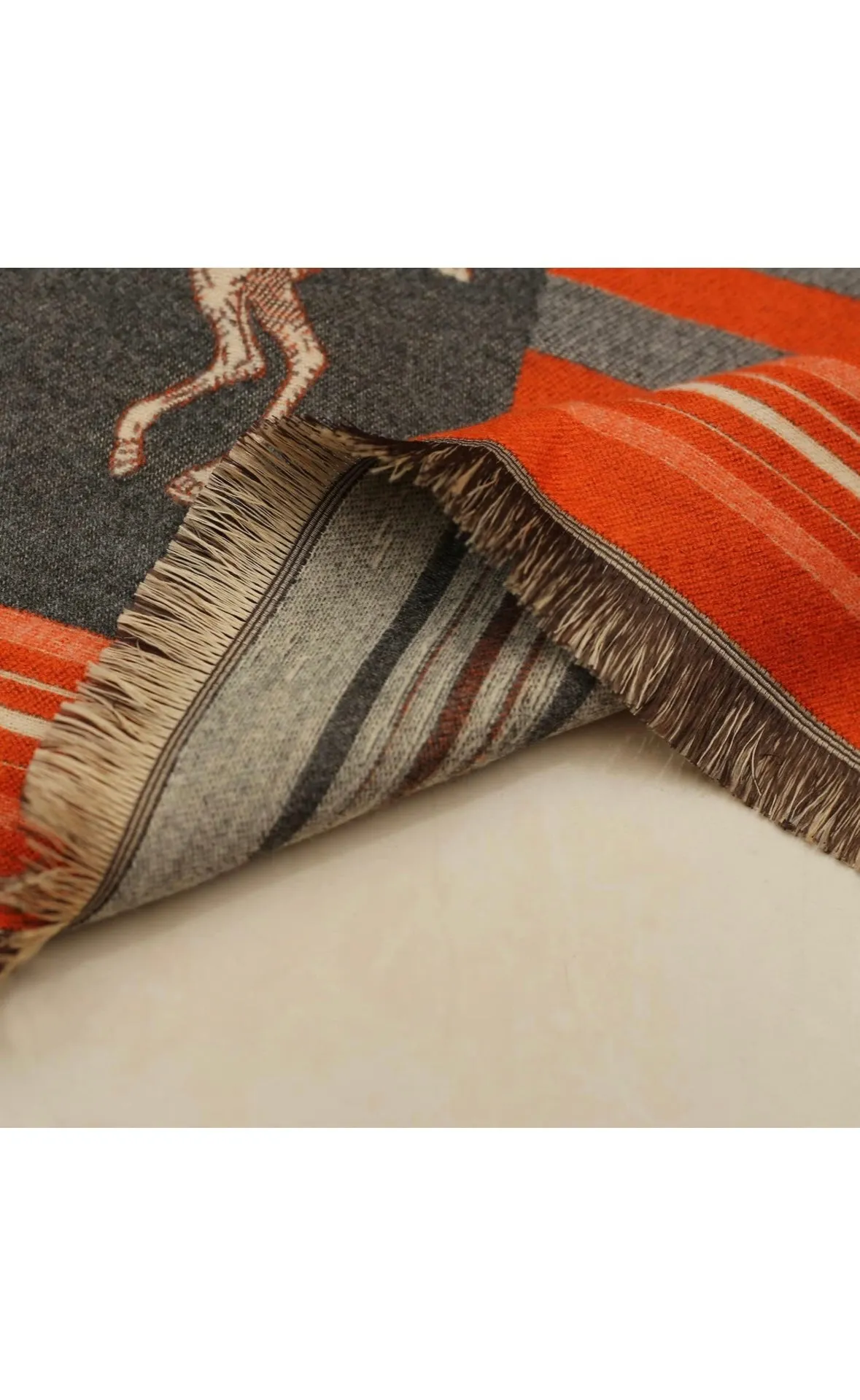 Orange Classic Equestrian Scarf/Shawl