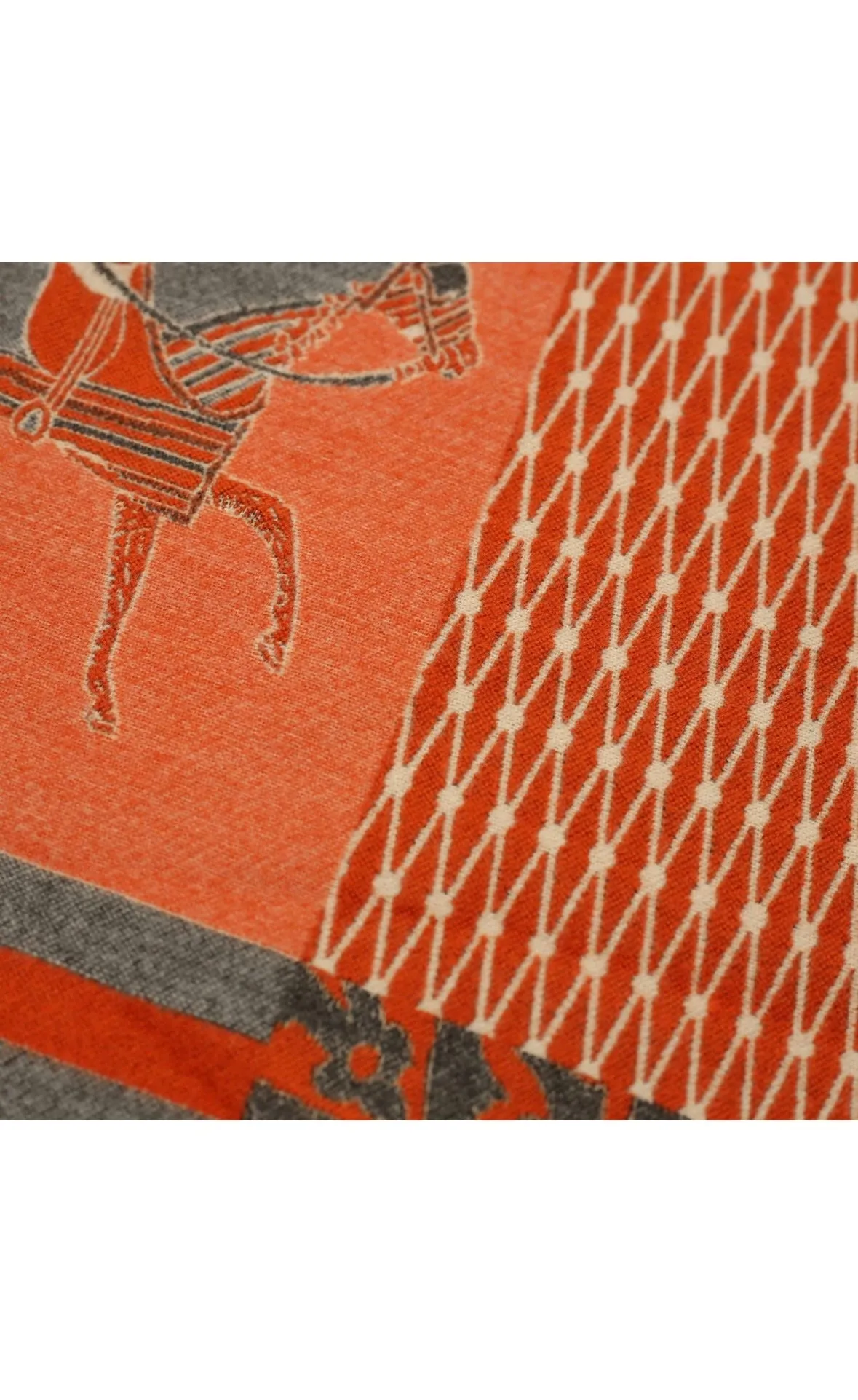 Orange Classic Equestrian Scarf/Shawl