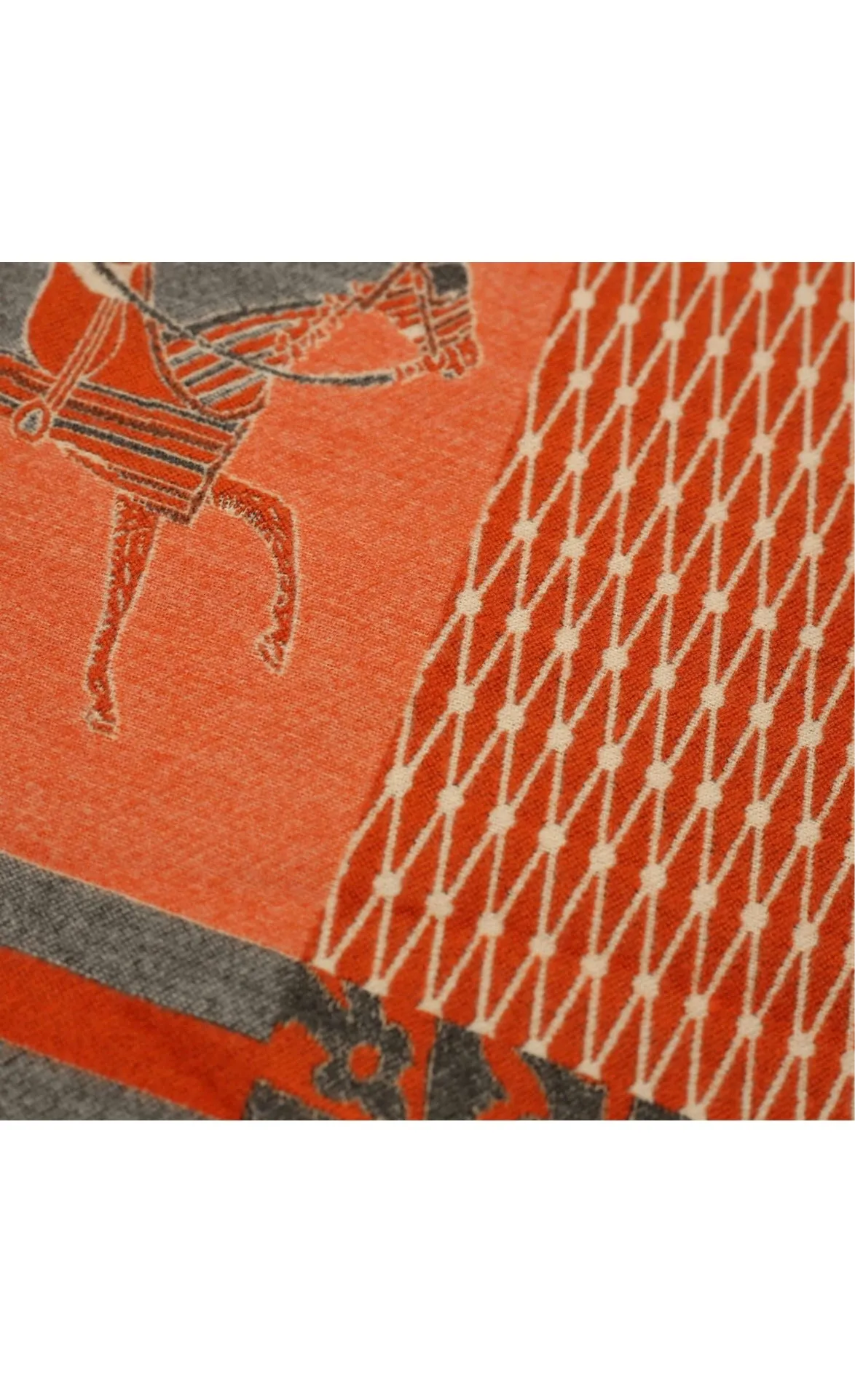 Orange Classic Equestrian Scarf/Shawl