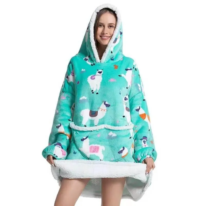 Shoodie™ Alpaca | Heb het nooit meer koud met deze warme fleece hoodie deken!