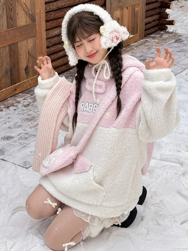 White Cute Lamb Fleece Earmuffs