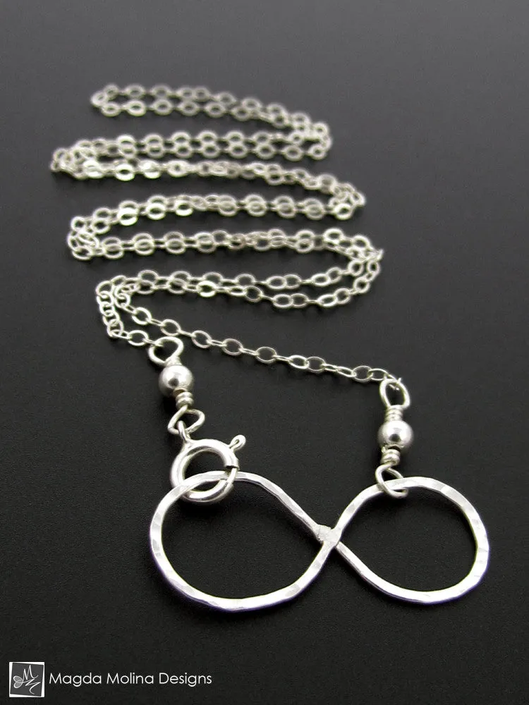 WHOLESALE - The Hammered Silver Infinity Necklace