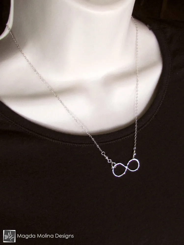 WHOLESALE - The Hammered Silver Infinity Necklace