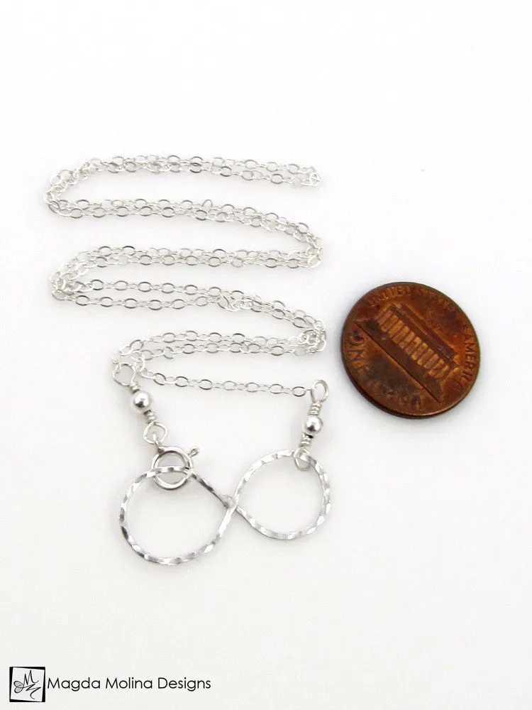 WHOLESALE - The Hammered Silver Infinity Necklace