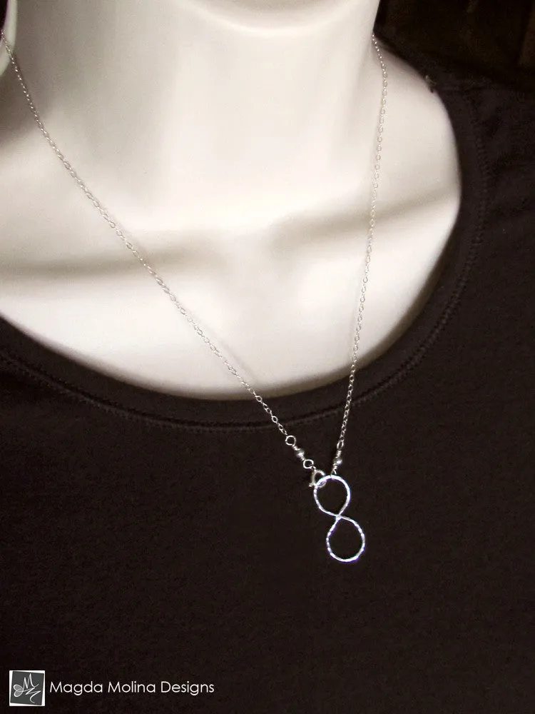WHOLESALE - The Hammered Silver Infinity Necklace