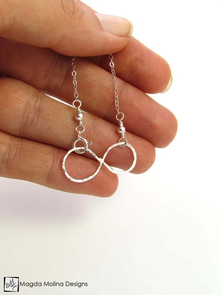 WHOLESALE - The Hammered Silver Infinity Necklace
