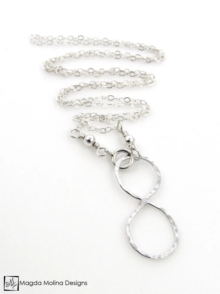 WHOLESALE - The Hammered Silver Infinity Necklace